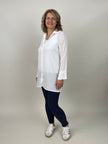 Lässige Longbluse in Weiß