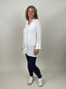 Lässige Longbluse in Weiß