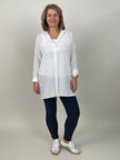 Lässige Longbluse in Weiß