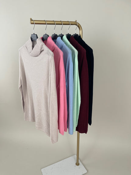 Rollkragenpullover Uni versch. Farben Artikel 6319