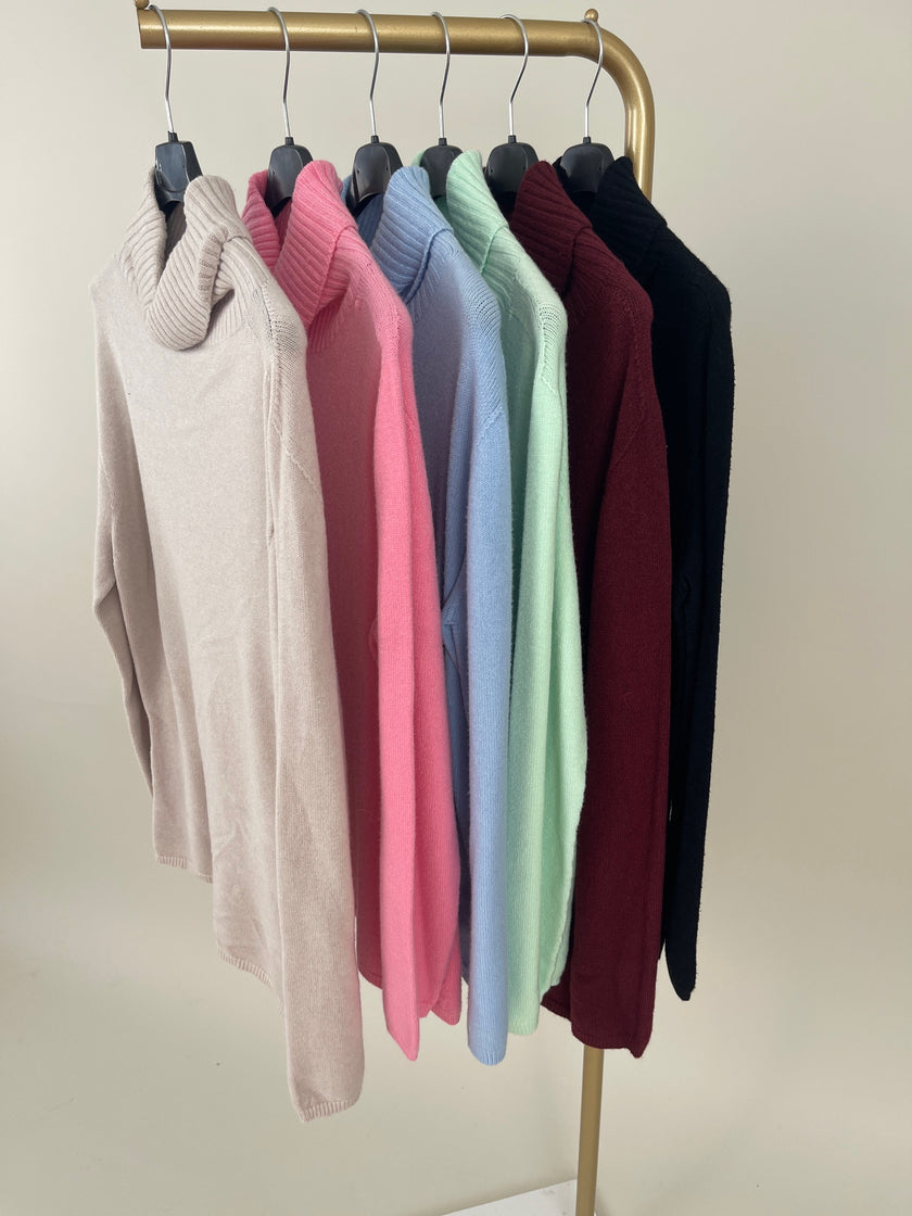 Rollkragenpullover Uni versch. Farben Artikel 6319