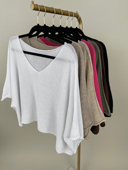 Pullover Kurz Feinstrick in versch. Farben Artikel 5261
