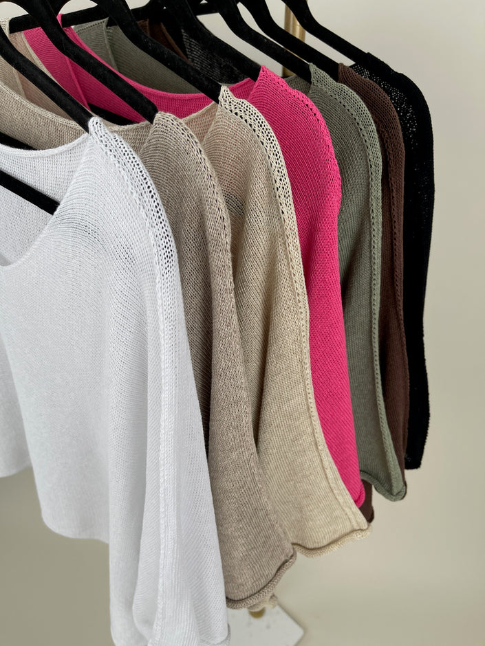 Pullover Kurz Feinstrick in versch. Farben Artikel 5261