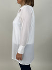 Lässige Longbluse in Weiß