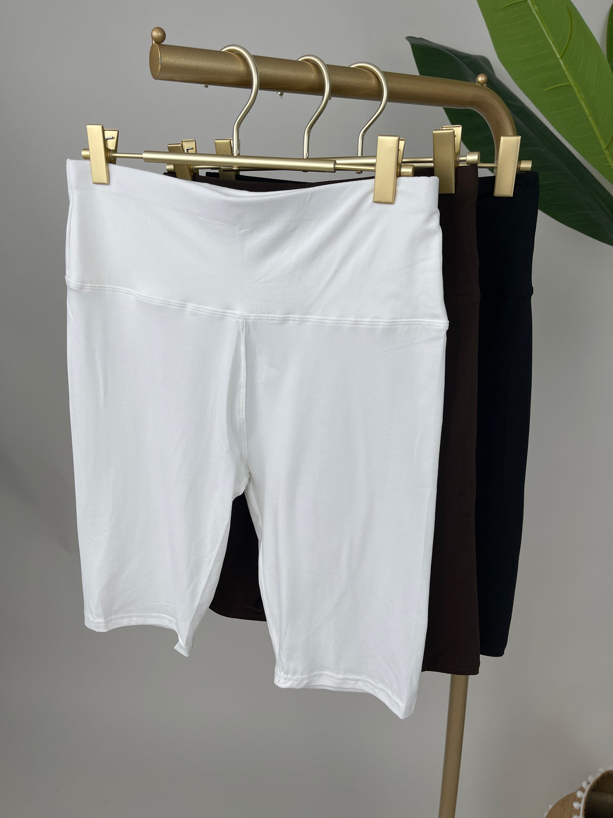 Radler Leggings mit breitem Bund in versch. Farben