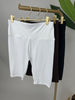Radler Leggings mit breitem Bund in versch. Farben