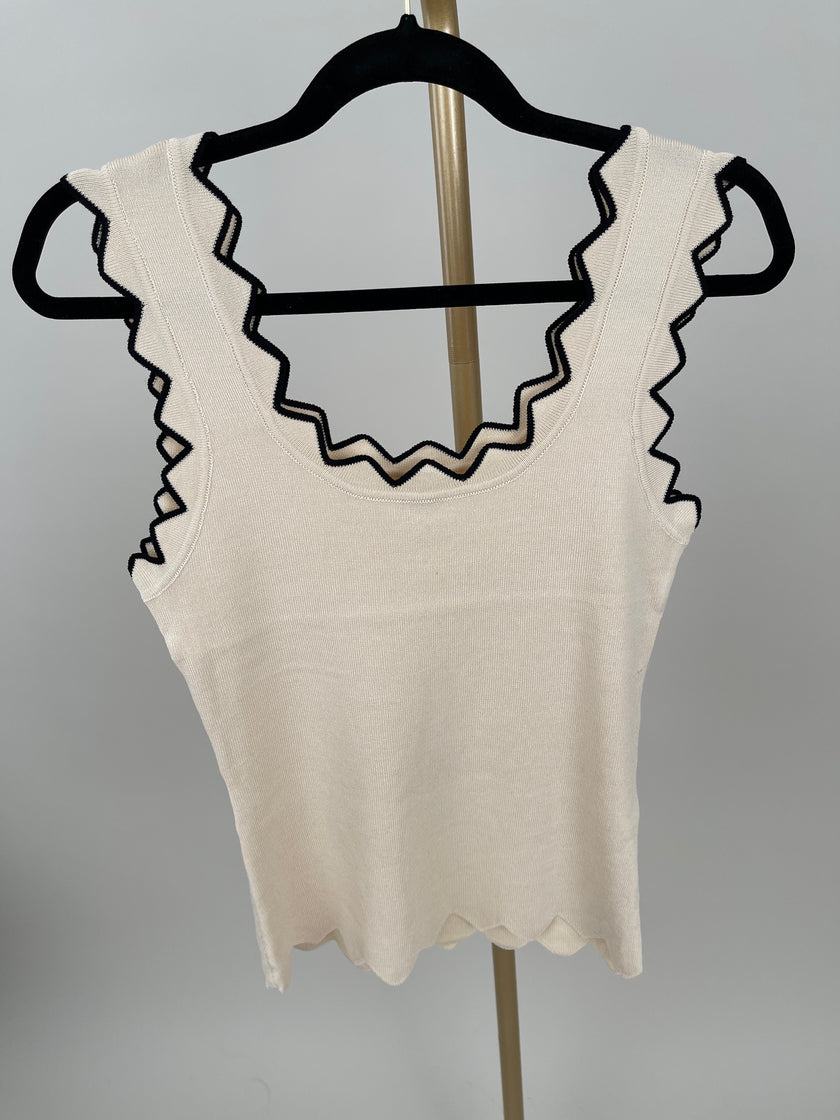 Top ZickZack zweifarbig in versch. Farben Artikel 5984