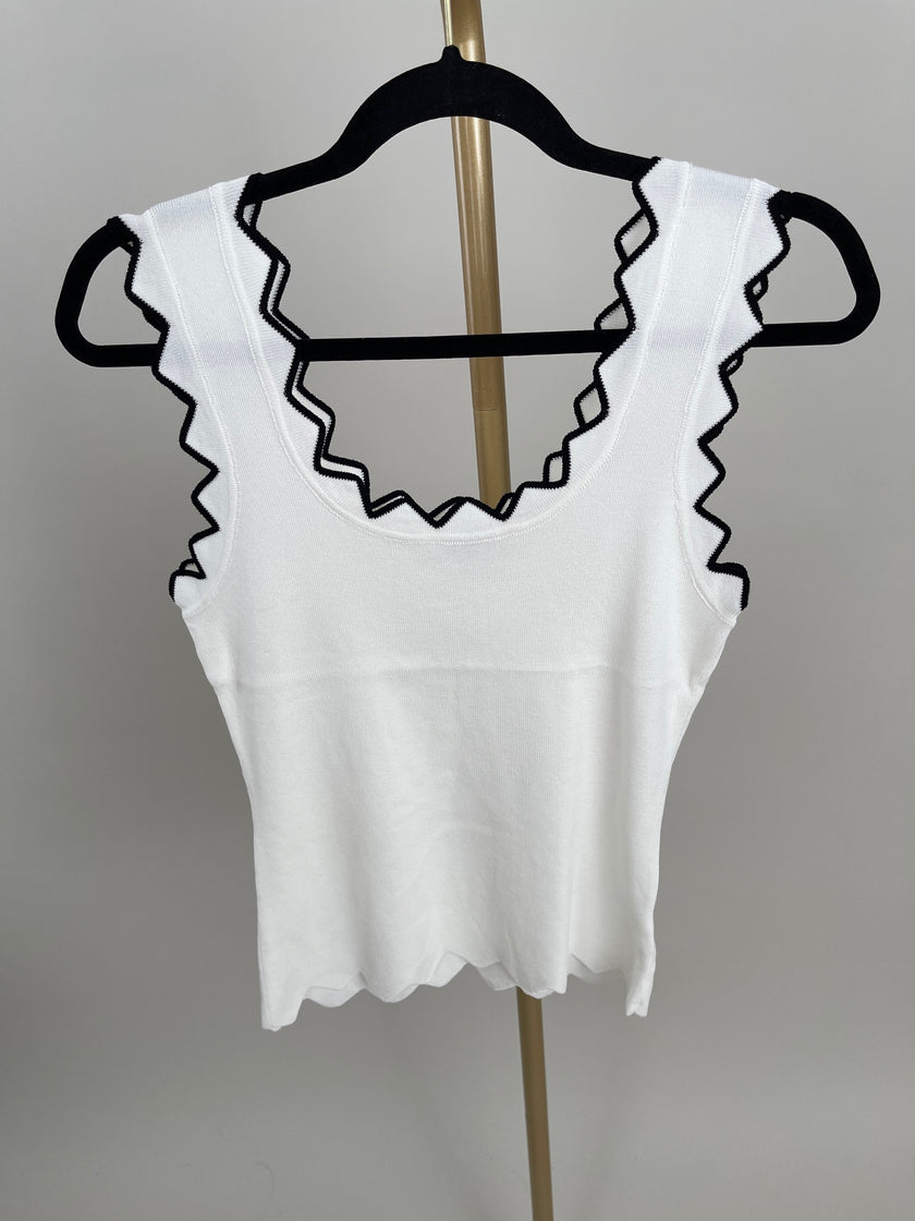 Top ZickZack zweifarbig in versch. Farben Artikel 5984