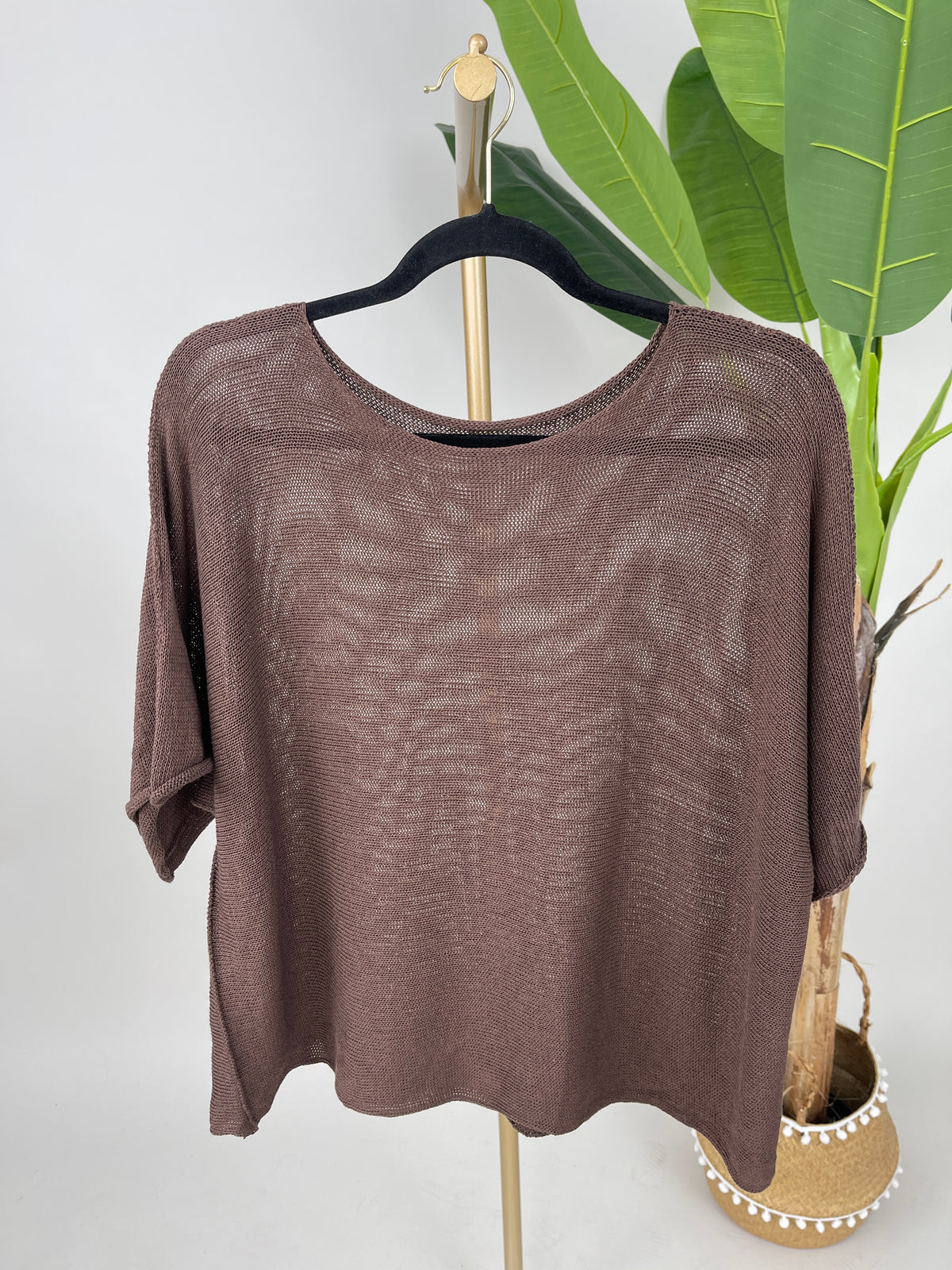 Feinstrickpullover mit lässigem Ärmel