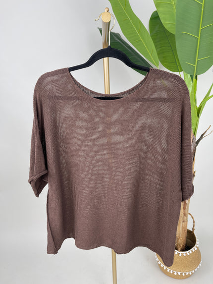 Feinstrickpullover mit lässigem Ärmel