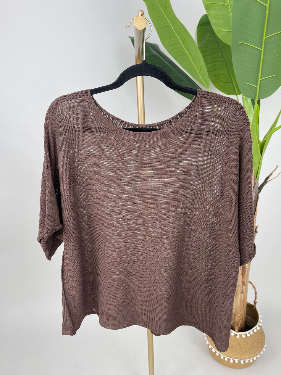 Feinstrickpullover mit lässigem Ärmel