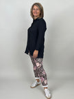 Lässige Longbluse in Schwarz