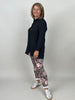Lässige Longbluse in Schwarz