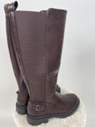 Stiefel mit Stretcheinsatz in Mokka