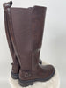 Stiefel mit Stretcheinsatz in Mokka