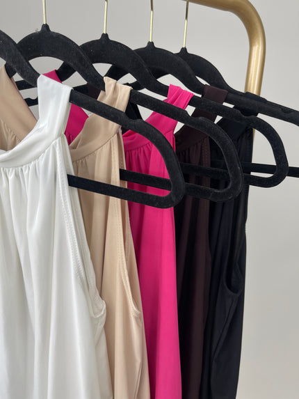 Neckholder Top Kofferstoff Uni in versch. Farben