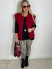 Teddy Weste Oversized in Rot 5433