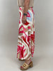 Rock Kofferstoff Muster in Beige/Rot/Pink Artikel 5960