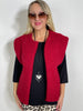 Teddy Weste Oversized in Rot 5433