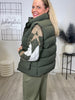 Steppweste in Khaki