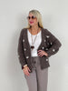 Cardigan Bouclé Herzmuster in Taupe Artikel 6370