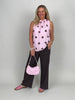 Blusentop Punkte in Rosa