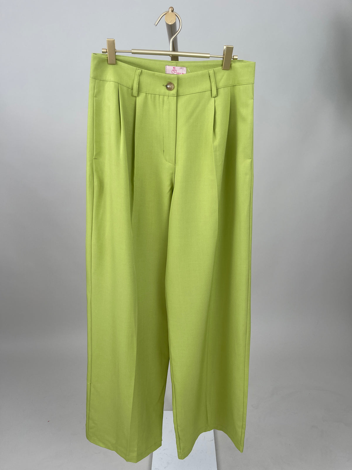 Marlenehose mit Bundfalte in Kiwi