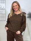 Pullover Leo-Bändchen in Mokka Art. 6683