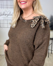 Pullover Leo-Bändchen in Mokka Art. 6683