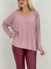 Langarmshirt Feinstrick Altrosa Art. 6395