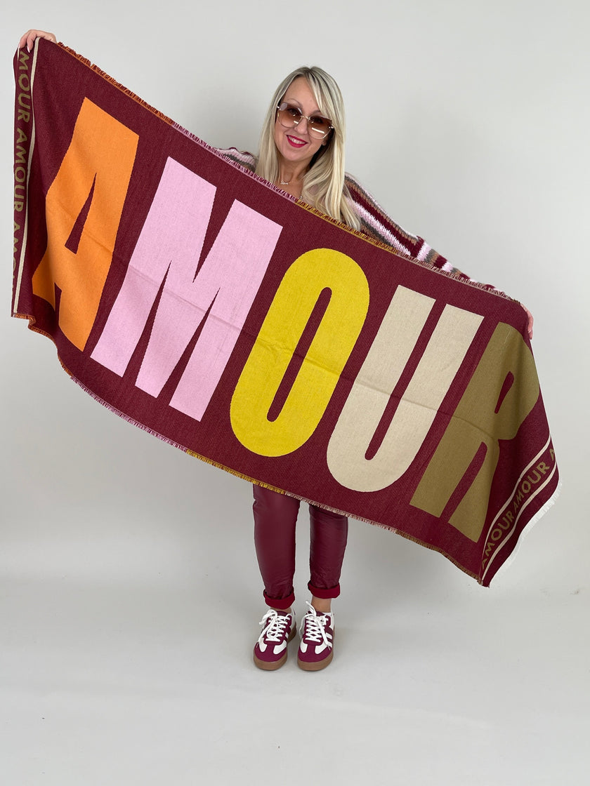 Schal mit Schriftzug in Bunt Art. 6430