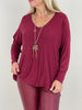 Langarmshirt Feinstrick Bordeaux Art. 6396