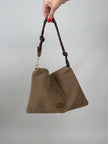 Cordtasche in Taupe