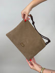 Cordtasche in Taupe