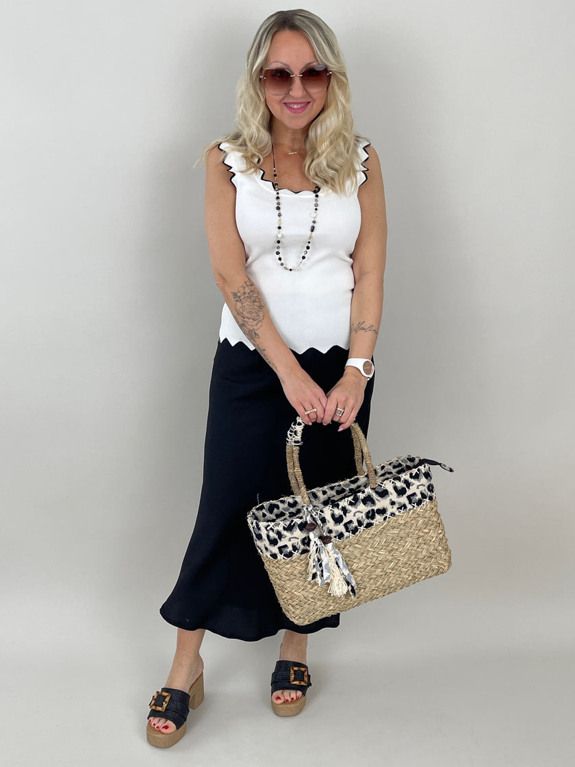 Top ZickZack zweifarbig in versch. Farben Artikel 5984