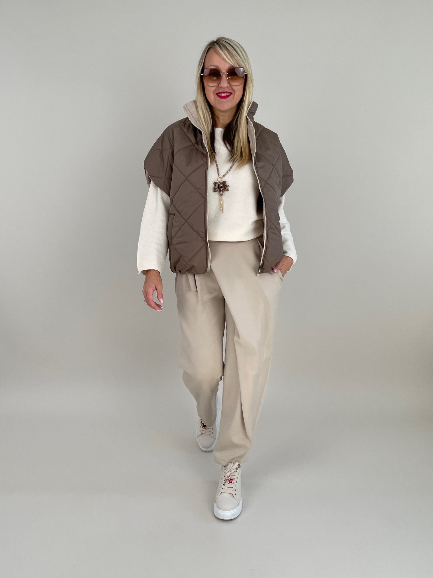 Wendeweste in Taupe/Beige Artikel 6384
