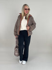 Wendejacke in Taupe/Leo mit Neon Artikel 6376