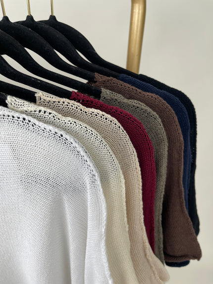 Feinstrickpullover mit lässigem Ärmel