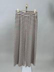 Strickhose Streifen in Taupe