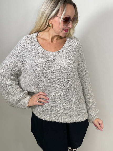 Pullover Bouclé Langarm in versch. Farben Artikel 5381