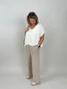 Strickhose Streifen in Camel