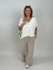 Strickhose Streifen in Camel