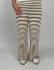Strickhose Streifen in Camel