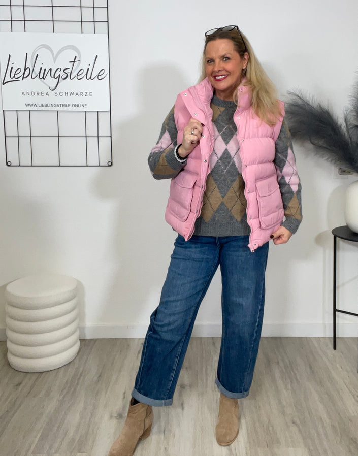 Steppweste in Rosa