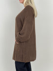 Cardigan Ballon-Ärmel in Mokka  Artikel 6421
