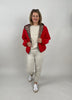 Wendejacke mit Leo-Design in Rot