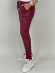 Jogpants Lederoptik in Bordeaux Artikel 6351