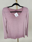 Langarmshirt mit Glitzerfäden versch. Farben Art. 6349
