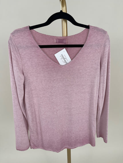 Langarmshirt mit Glitzerfäden versch. Farben Art. 6349