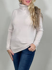 B-WARE Pullover mit Rollkragen Uni in Beige Artikel 5454